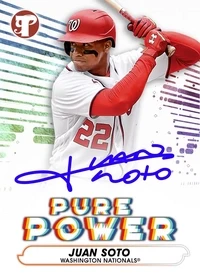 Washington Nationals® Juan Soto Pure Power Facsimile Signature Reward White 3305 Legendary
