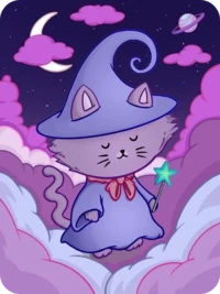 Sleepy Wizard Kitty by b x Reddit Collectible Avatars