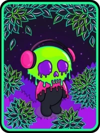 Neon Skull in Bloom by Tokeahontis 2.0 x Reddit Collectible Avatars