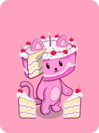 Cake Kitty by b x Reddit Collectible Avatars