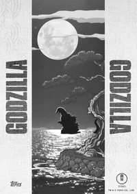 Godzilla Offshore Traditional Art Black and White 1 Rare