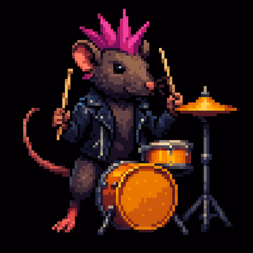 Pixel Rat Drummer
