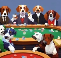 Dogs play poker