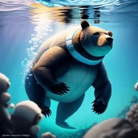 Bears on Water by Matt Arnold