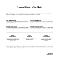 Fraternal Charter of the Masks