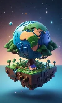Pixel island planet