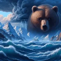 A bear in the dark