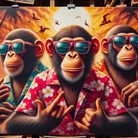 Portrait of ape monkeys