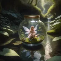 Cute Fairy In a Bottle