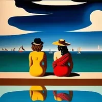 Mujeres Mirando el Mar