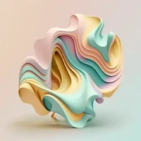 Pastel Waves Abstraction by Anon