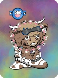 Cosmic Highland Cow by rocketMoonApe x Reddit Collectible Avatars