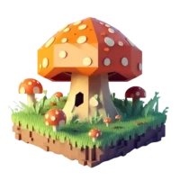 Voxel Mushrooms