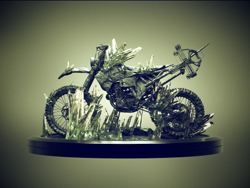 Green Crystal Bike #4974