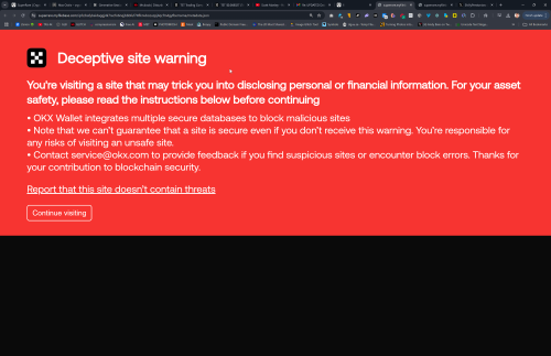 Deceptive Site Warning #50527