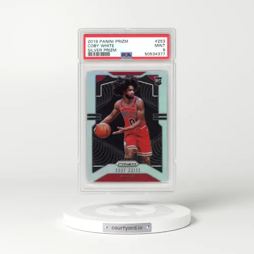 2019 Panini Prizm #253 Coby White - Silver Prizm (PSA 9 MINT)