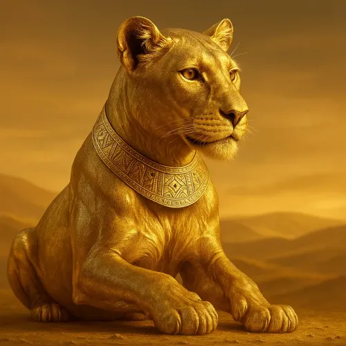 Golden Tribal Lioness #4