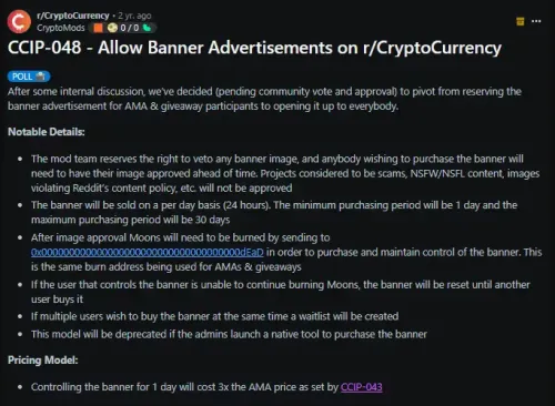 r/CryptoCurrency banner #2
