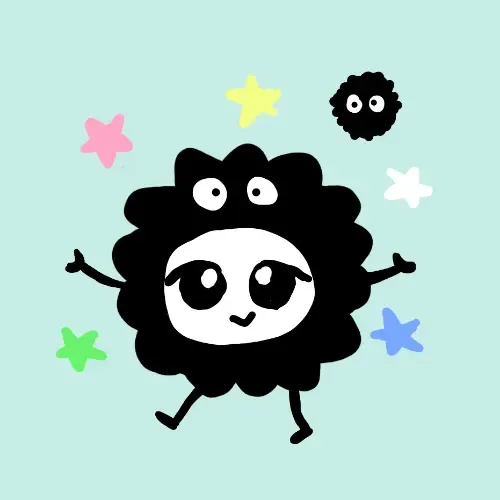 fuzzy black ball retart #164