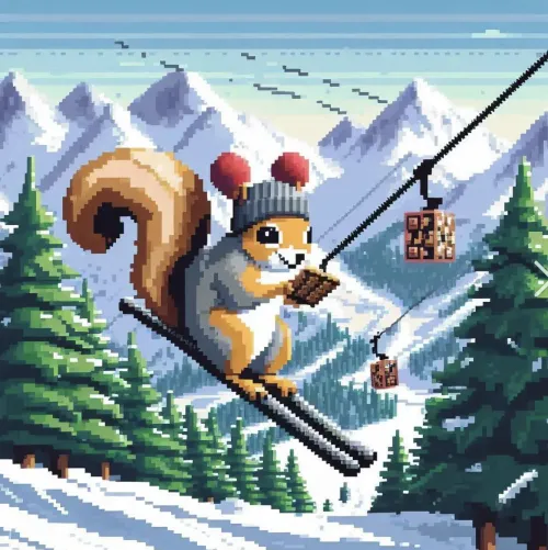 Skiing Squirrel #1