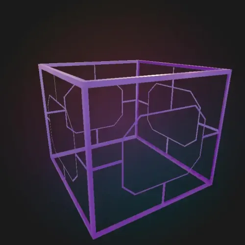 Glass cube