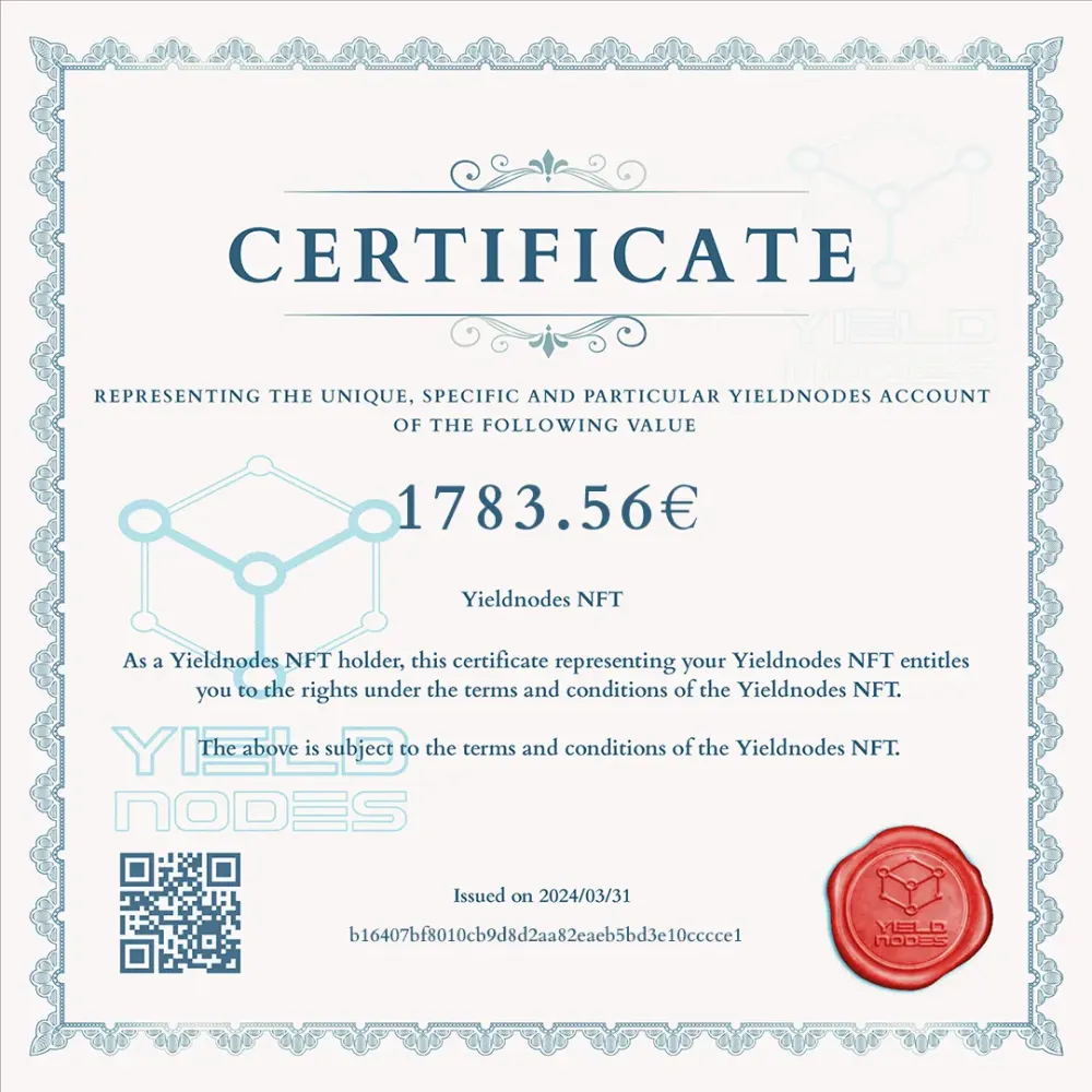 Yieldnodes NFT 1783.56€ #12607