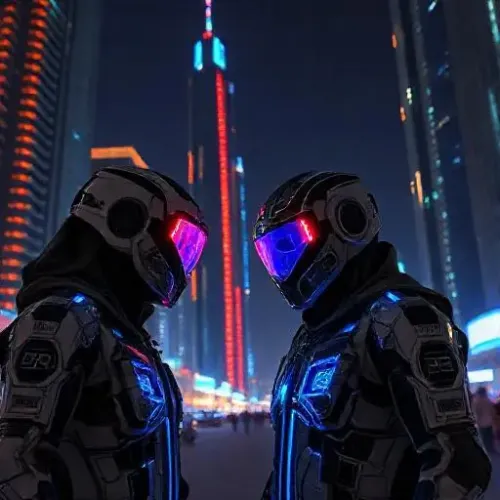 Cyber Police Robots in City Dubai #3