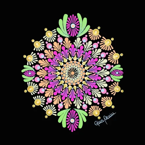 Mandala Puntillismo; Meditación del día 22 Abril 2025 #3