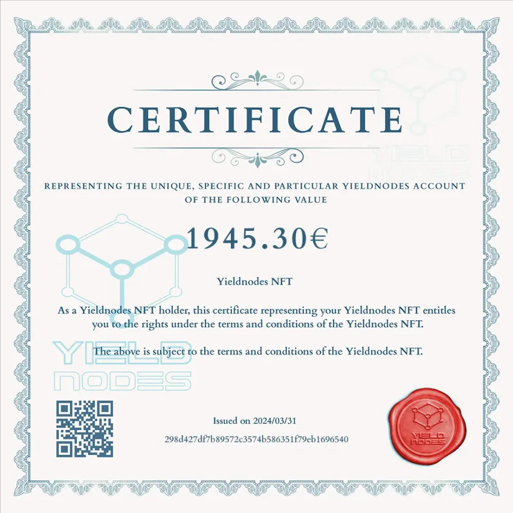 Yieldnodes NFT 1945.3€ #2996