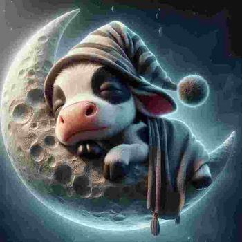 COW•ON•THE•MOON