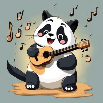 Token Singing panda cat